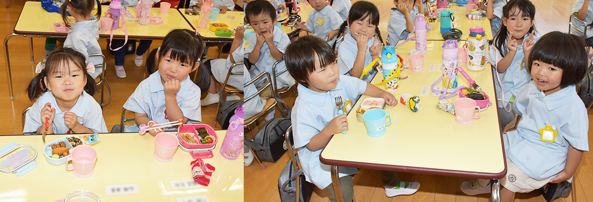 写真：お弁当・給食の風景